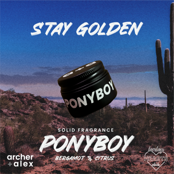 Ponyboy Solid Fragrance by archer+alex promo photo used on instagram